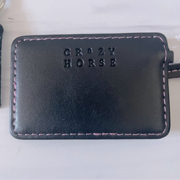 Crazy Horse x Liz Claiborne Fleur-de-lis Wristlet and Key Chain Set- Black - Picture 5 of 6